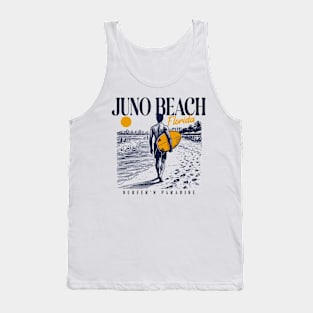 Vintage Surfing Juno Beach, Florida // Retro Surfer Sketch // Surfer's Paradise Tank Top